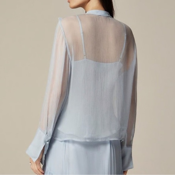 J. CREW LORELAI RUFFLE CUPRO BLACK - 0 (USED BLUE FOR MODEL) - Picture 4 of 8